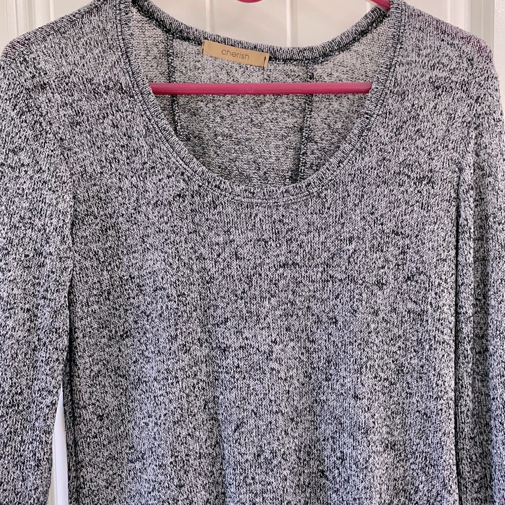 Grey blouse sweater tunic.